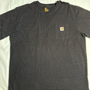 Carhartt Men’s 2XL Plain Solid T-Shirt Grey Front Pocket Logo